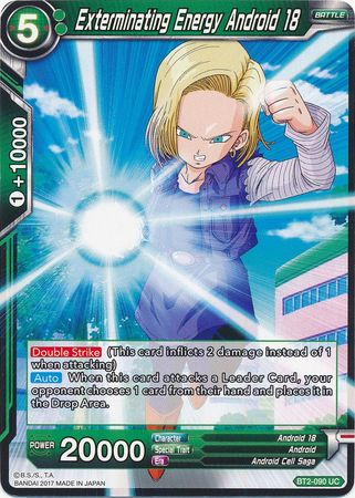 Exterminating Energy Android 18 [BT2-090] | Shuffle n Cut Hobbies & Games