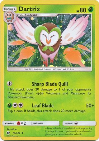 Dartrix (10/149) (Cosmos Holo) [Sun & Moon: Base Set] | Shuffle n Cut Hobbies & Games