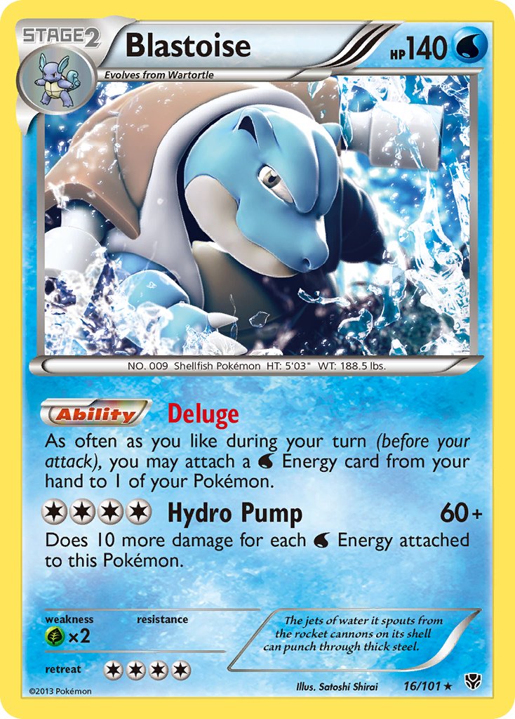 Blastoise (16/101) (Cosmos Holo) (Blister Exclusive) [Black & White: Plasma Blast] | Shuffle n Cut Hobbies & Games