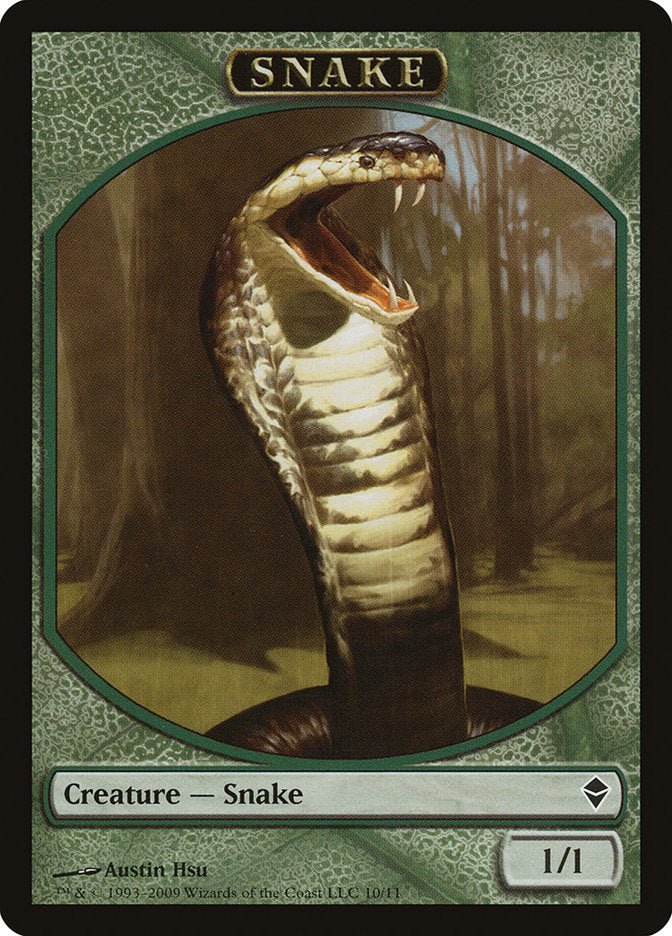 Snake Token [Zendikar Tokens] | Shuffle n Cut Hobbies & Games