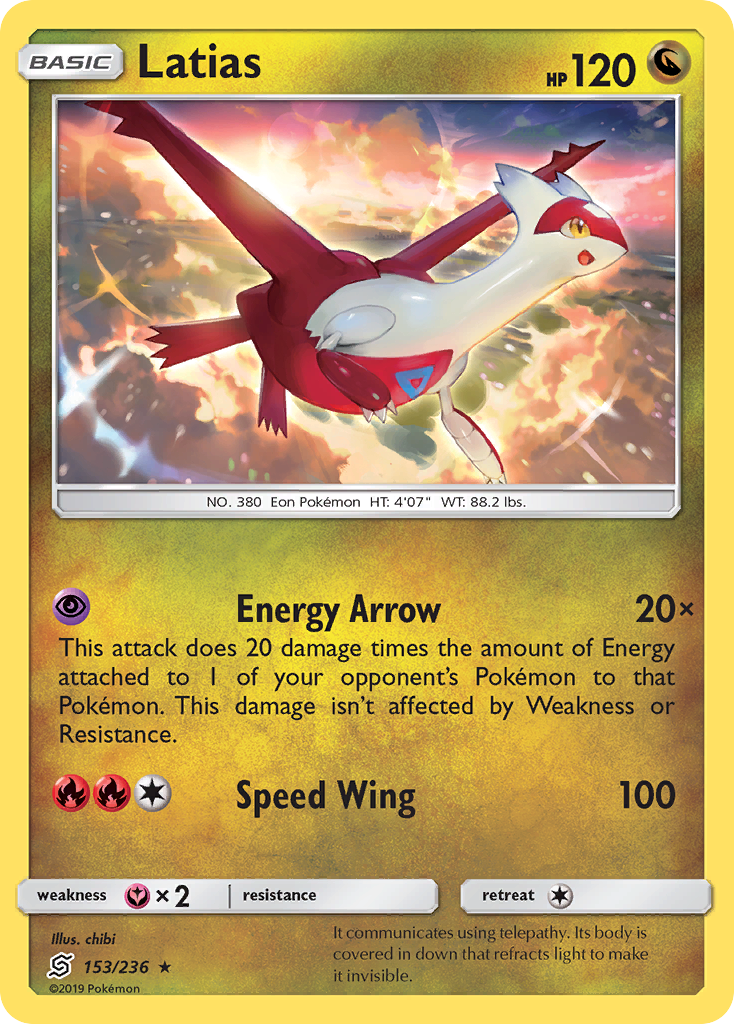 Latias (153/236) [Sun & Moon: Unified Minds] | Shuffle n Cut Hobbies & Games