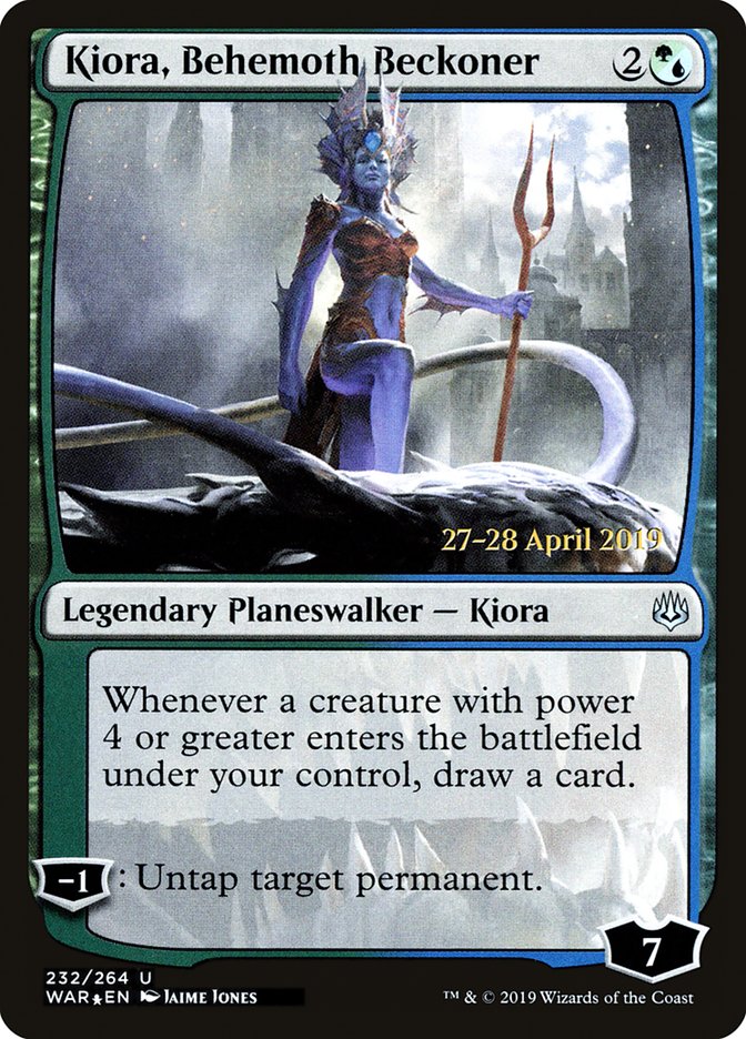 Kiora, Behemoth Beckoner [War of the Spark Prerelease Promos] | Shuffle n Cut Hobbies & Games