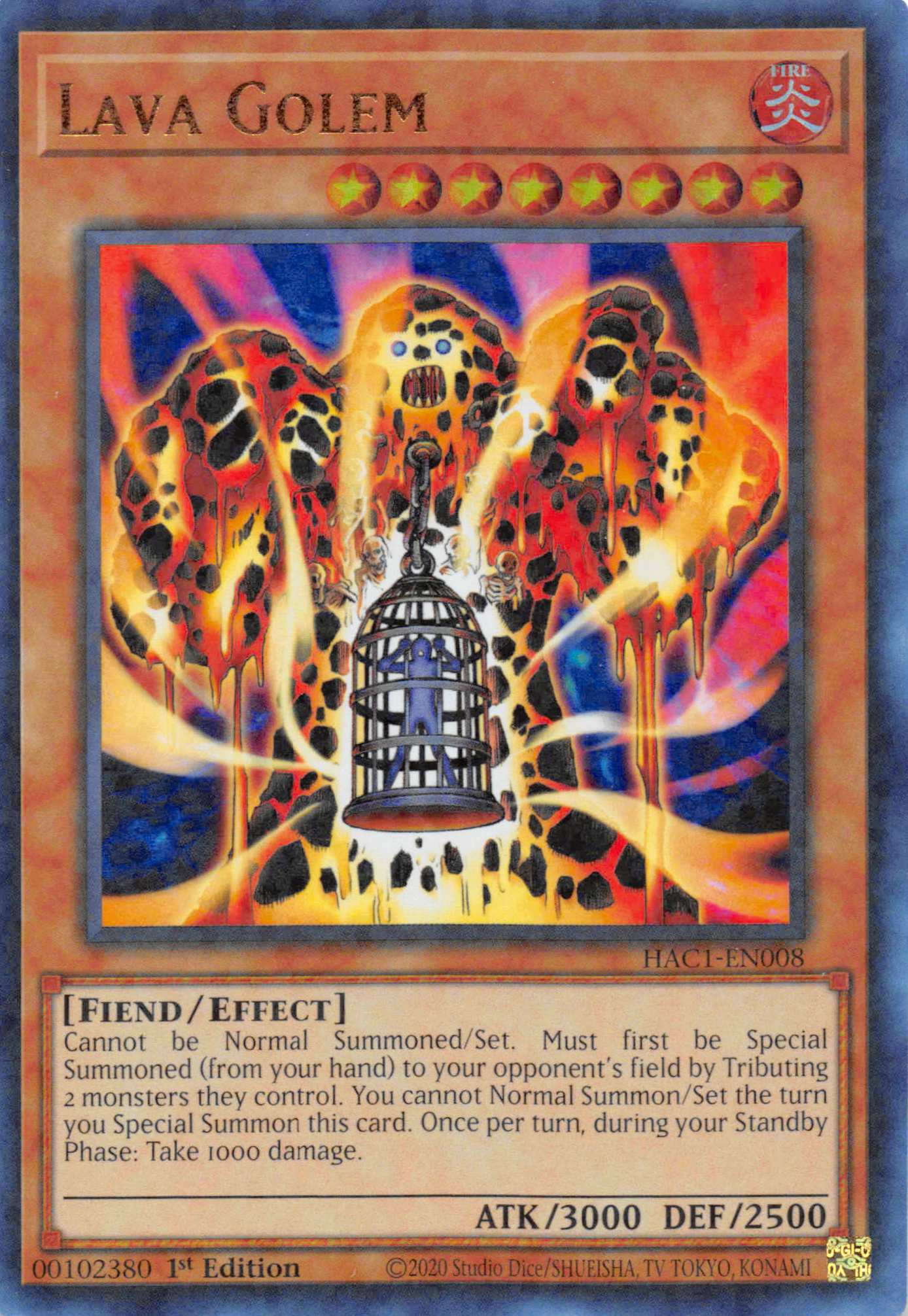 Lava Golem (Duel Terminal) [HAC1-EN008] Parallel Rare | Shuffle n Cut Hobbies & Games