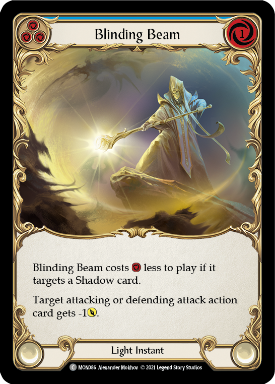 Blinding Beam (Blue) [MON086] 1st Edition Normal | Shuffle n Cut Hobbies & Games