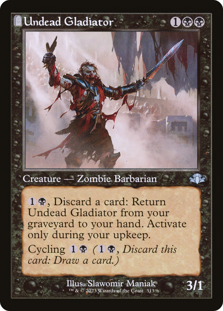 Undead Gladiator (Retro) [Dominaria Remastered] | Shuffle n Cut Hobbies & Games