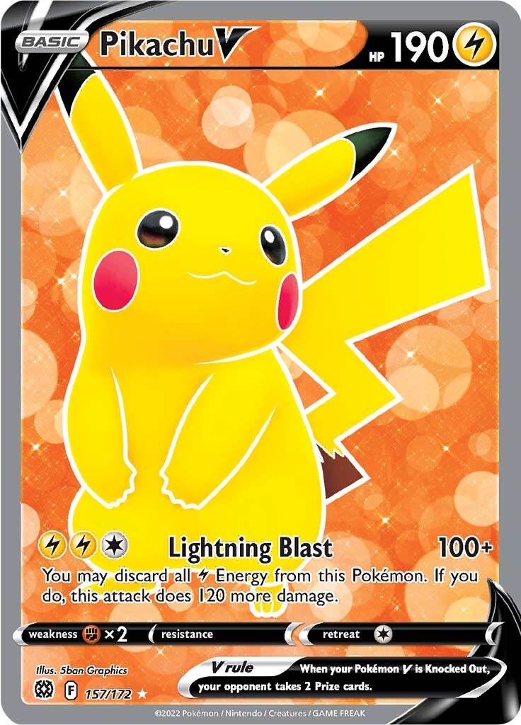 Pikachu V (157/172) [Sword & Shield: Brilliant Stars] | Shuffle n Cut Hobbies & Games