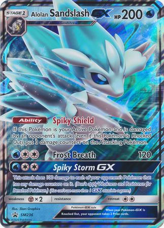 Alolan Sandslash GX (SM236) (Jumbo Card) [Sun & Moon: Black Star Promos] | Shuffle n Cut Hobbies & Games