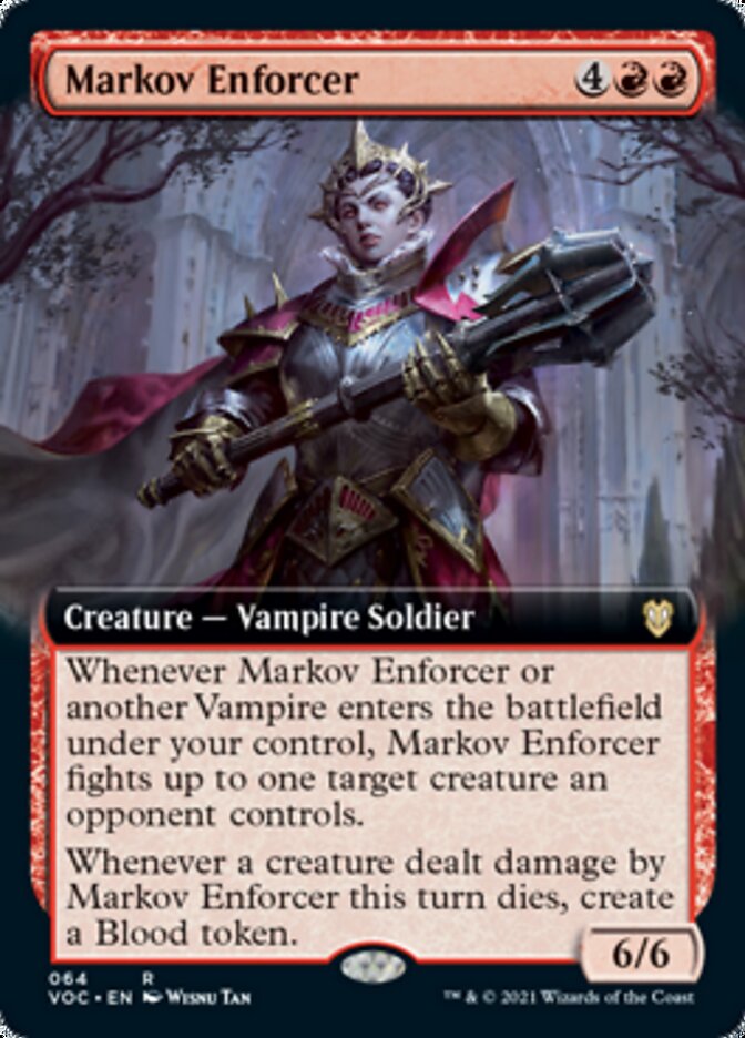 Markov Enforcer (Extended Art) [Innistrad: Crimson Vow Commander] | Shuffle n Cut Hobbies & Games