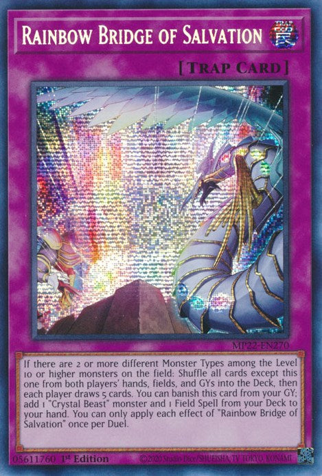 Rainbow Bridge of Salvation [MP22-EN270] Prismatic Secret Rare | Shuffle n Cut Hobbies & Games