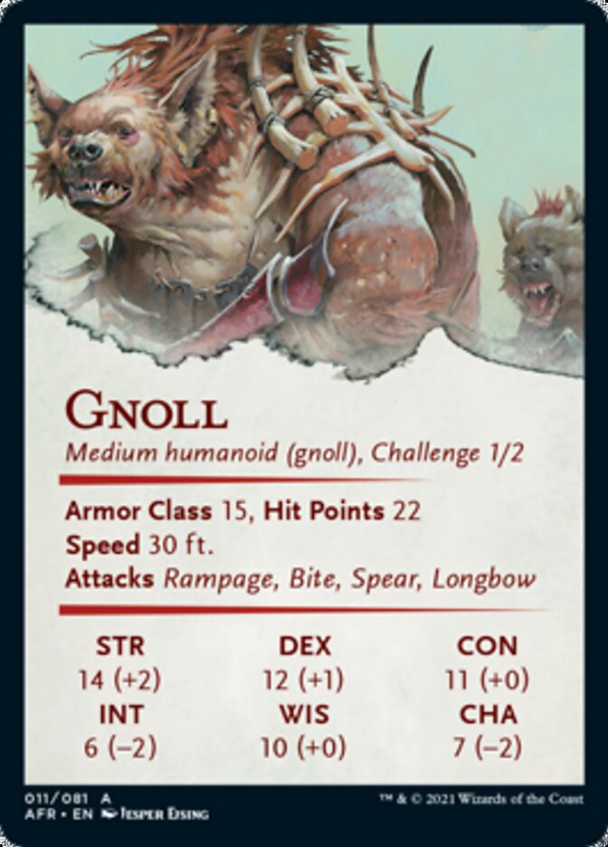 Gnoll Art Card (Gold-Stamped Signature) [Dungeons & Dragons: Adventures in the Forgotten Realms Art Series] | Shuffle n Cut Hobbies & Games