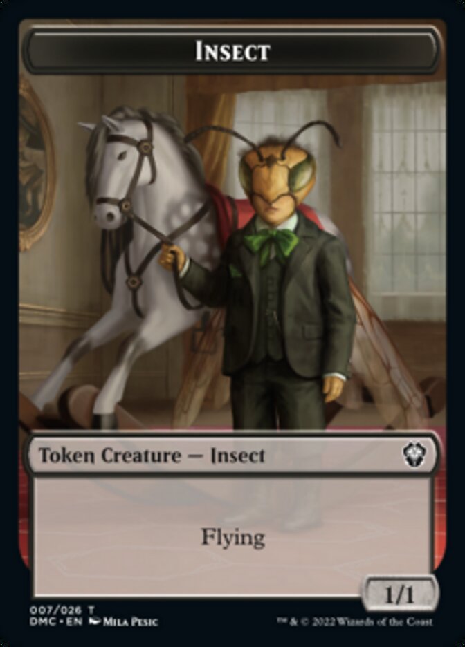 Insect Token [Dominaria United Commander Tokens] | Shuffle n Cut Hobbies & Games