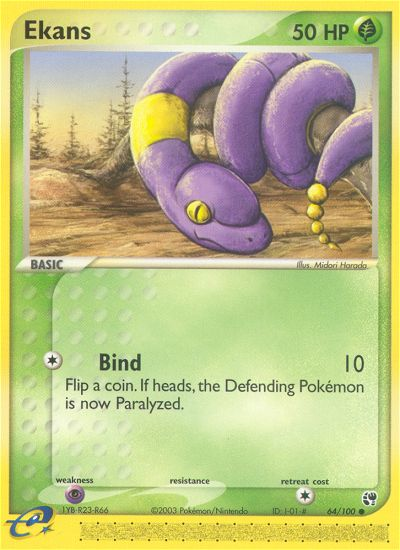 Ekans (64/100) [EX: Sandstorm] | Shuffle n Cut Hobbies & Games