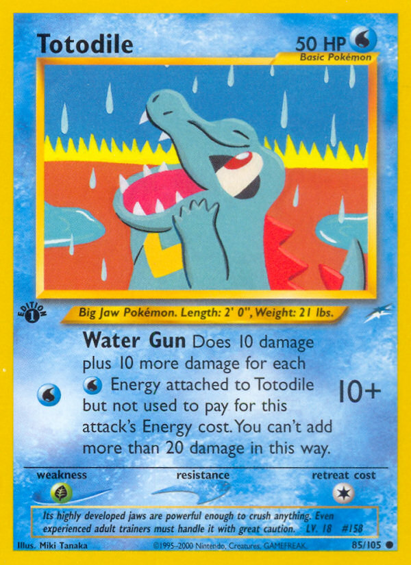 Totodile (85/105) [Neo Destiny 1st Edition] | Shuffle n Cut Hobbies & Games