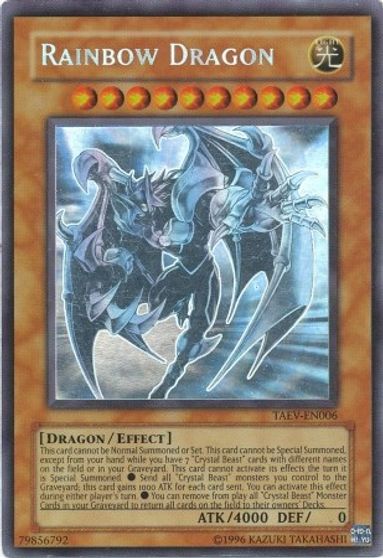 Rainbow Dragon (Chaos Neos Misprint) [TAEV-EN006] Ghost Rare | Shuffle n Cut Hobbies & Games