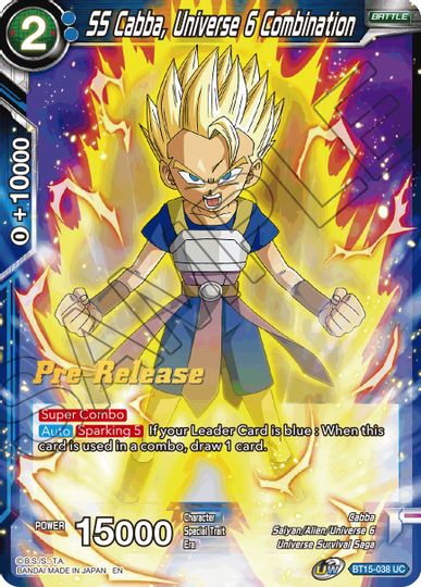 SS Cabba, Universe 6 Combination (BT15-038) [Saiyan Showdown Prerelease Promos] | Shuffle n Cut Hobbies & Games