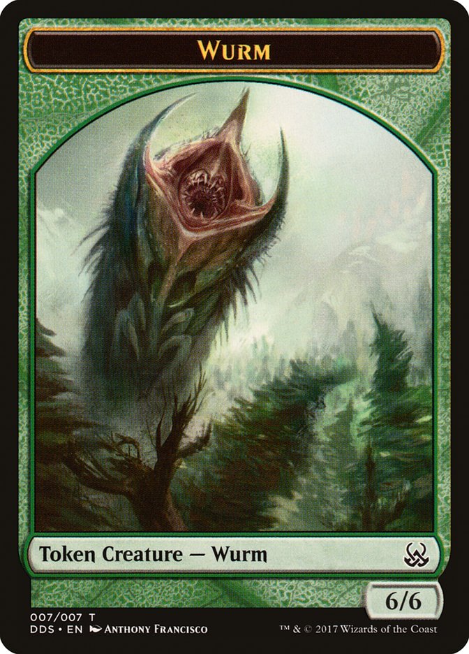 Wurm Token [Duel Decks: Mind vs. Might Tokens] | Shuffle n Cut Hobbies & Games