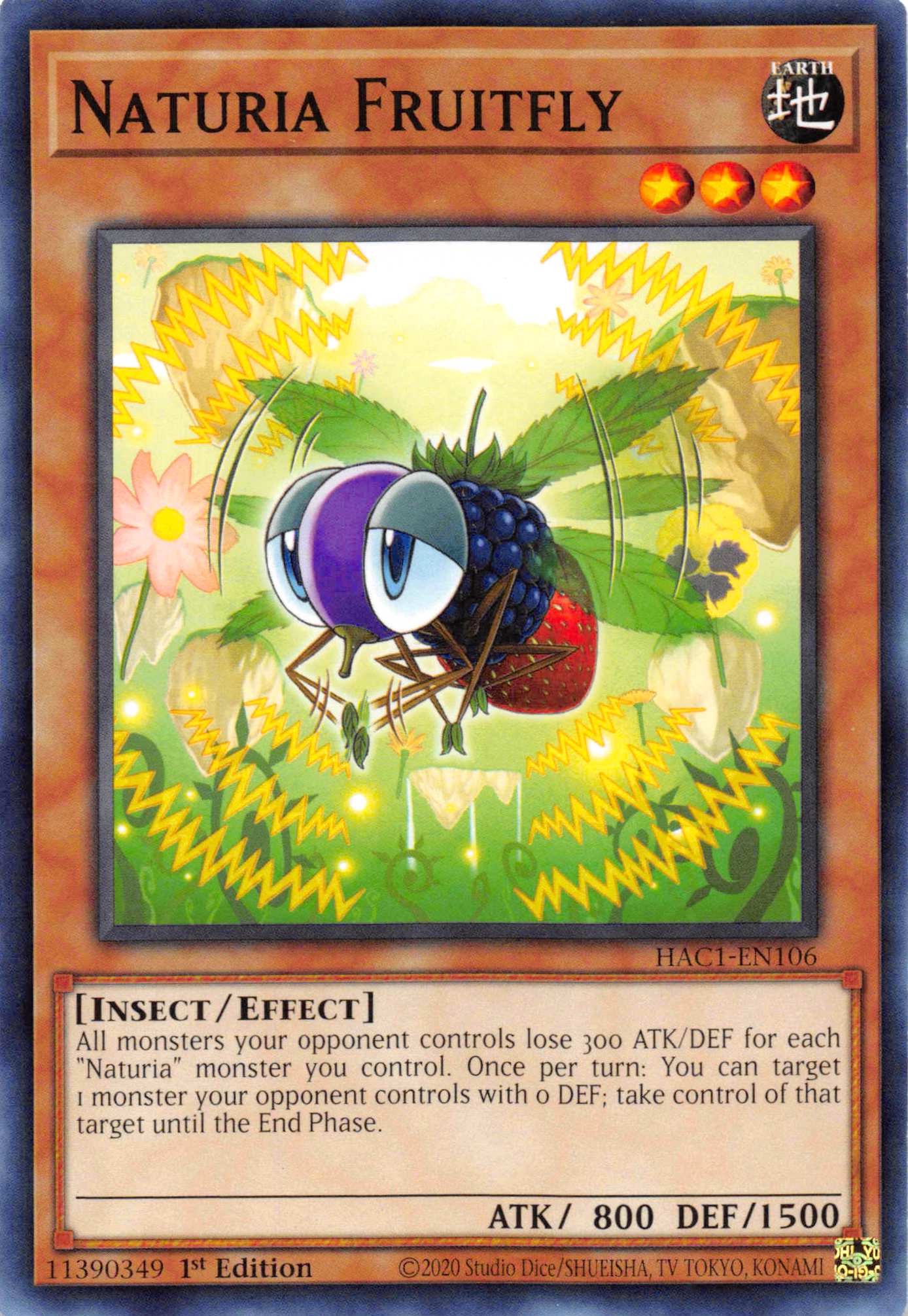 Naturia Fruitfly [HAC1-EN106] Common | Shuffle n Cut Hobbies & Games