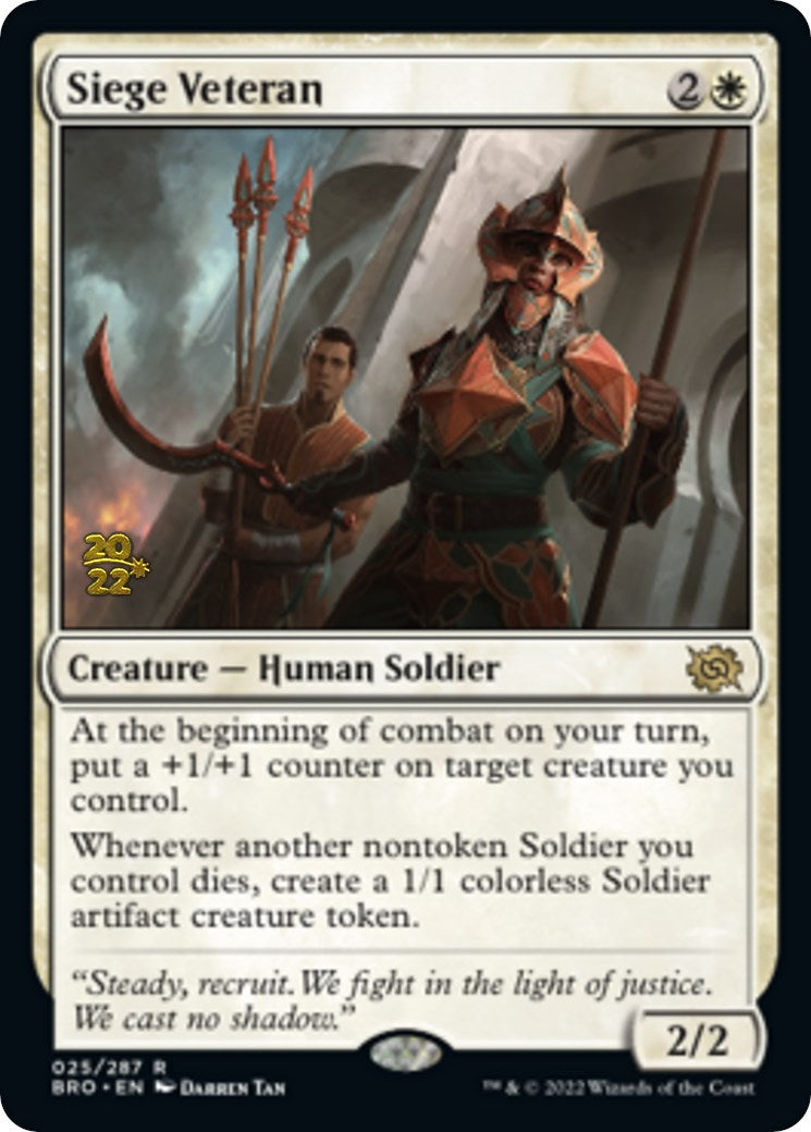 Siege Veteran [The Brothers' War Prerelease Promos] | Shuffle n Cut Hobbies & Games