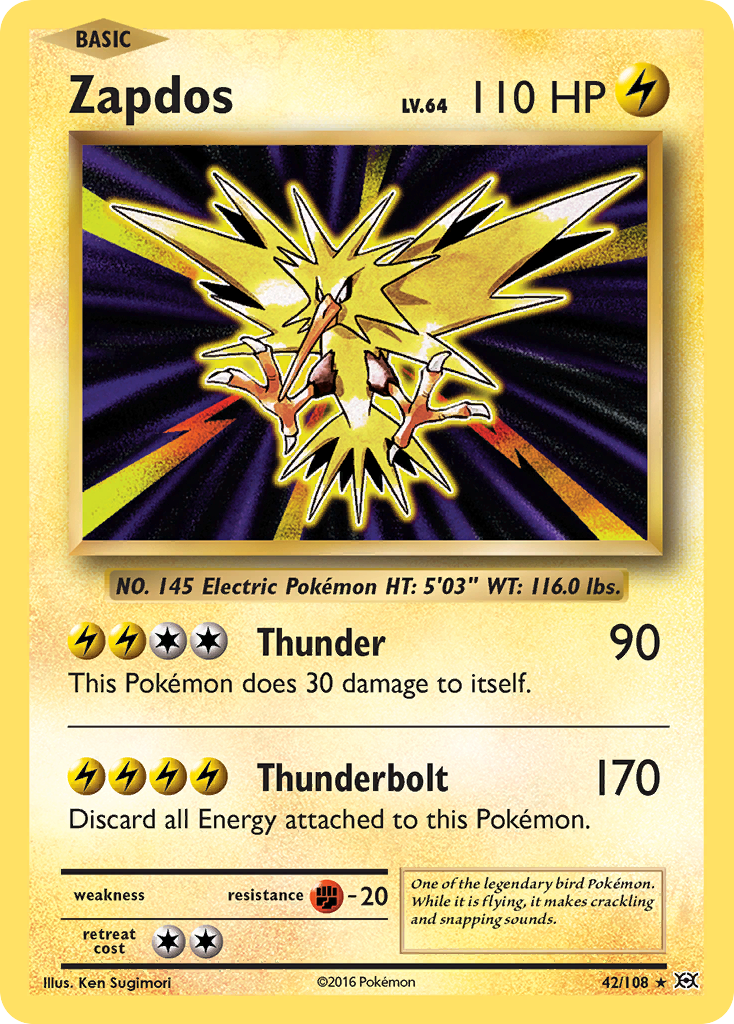 Zapdos (42/108) [XY: Evolutions] | Shuffle n Cut Hobbies & Games