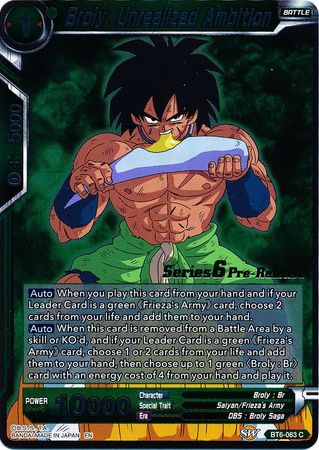 Broly, Unrealized Ambition [BT6-063_PR] | Shuffle n Cut Hobbies & Games