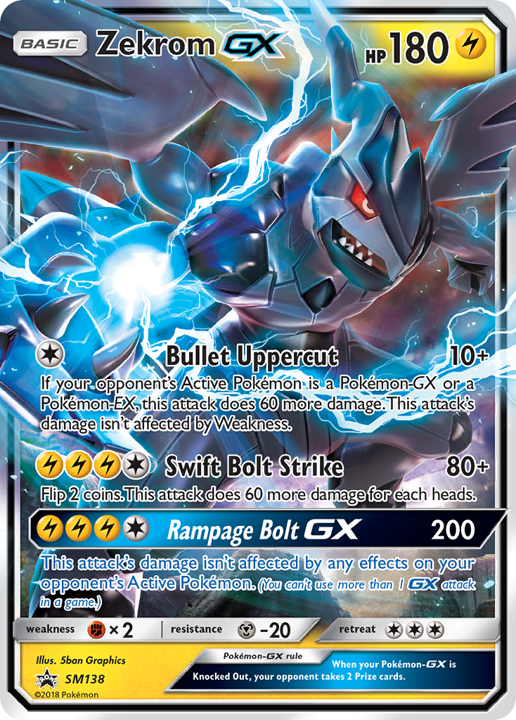 Zekrom GX (SM138) [Sun & Moon: Black Star Promos] | Shuffle n Cut Hobbies & Games