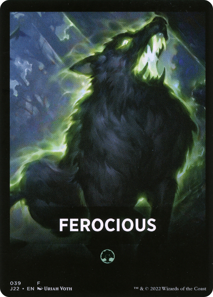 Ferocious Theme Card [Jumpstart 2022 Front Cards] | Shuffle n Cut Hobbies & Games