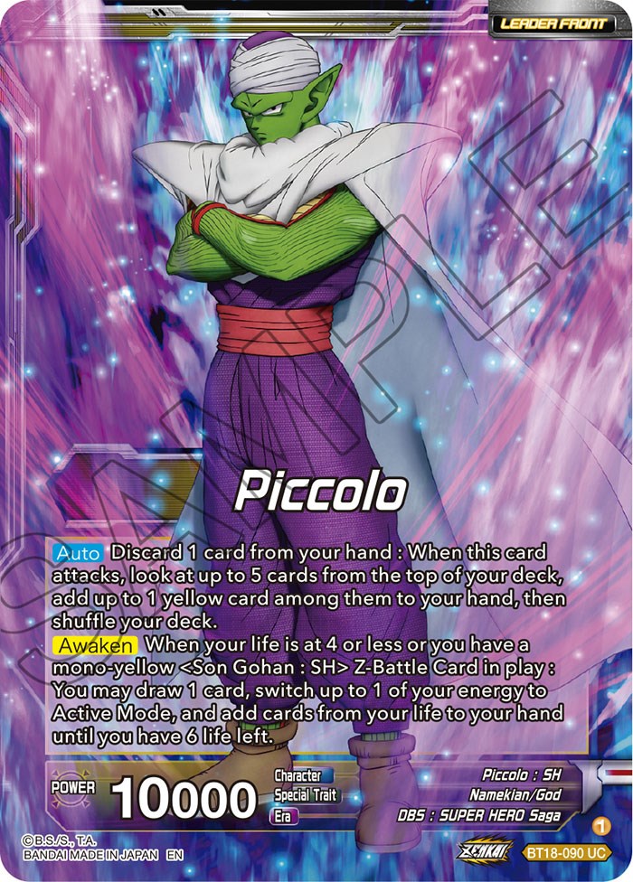 Piccolo // Piccolo, Facing New Foes (BT18-090) [Dawn of the Z-Legends] | Shuffle n Cut Hobbies & Games