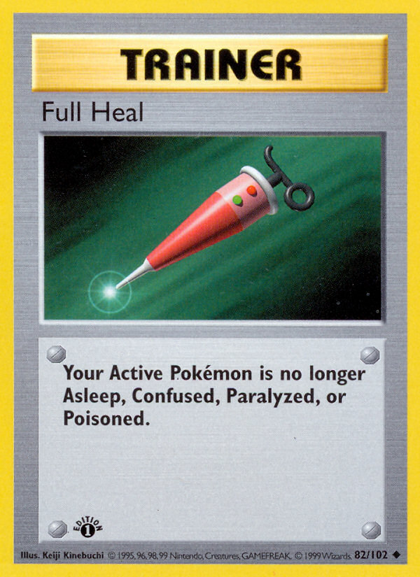 Full Heal (82/102) (Shadowless) [Base Set 1st Edition] | Shuffle n Cut Hobbies & Games