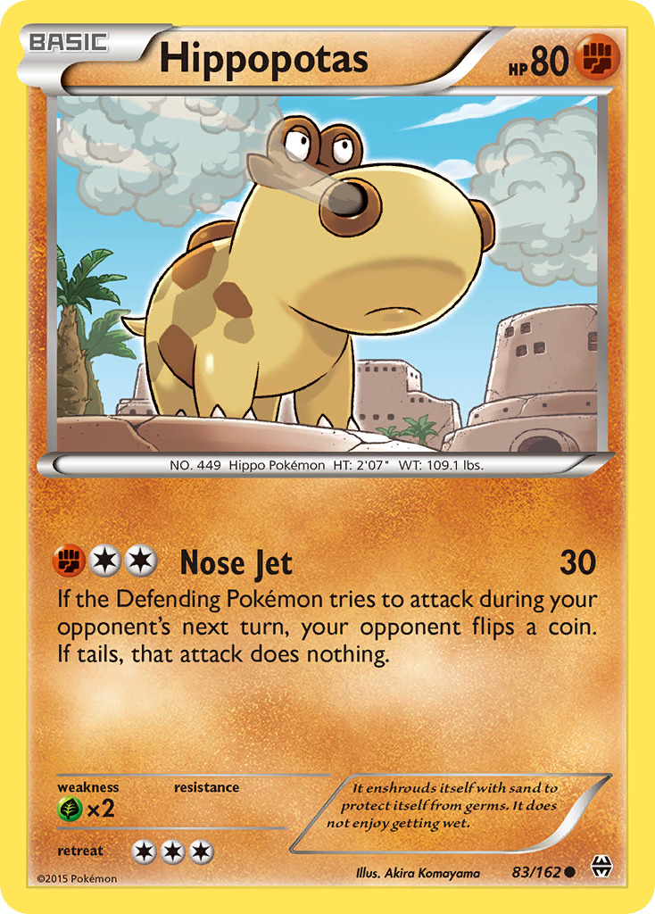 Hippopotas (83/162) [XY: BREAKthrough] | Shuffle n Cut Hobbies & Games