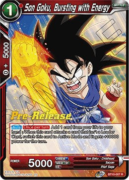 Son Goku, Bursting with Energy (BT10-007) [Rise of the Unison Warrior Prerelease Promos] | Shuffle n Cut Hobbies & Games