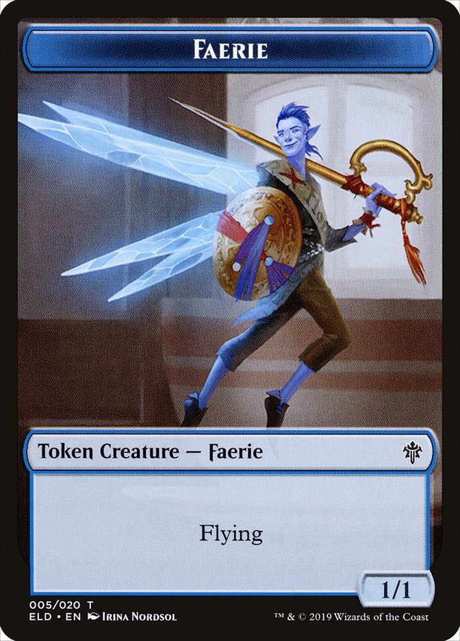 Faerie Token [Throne of Eldraine Tokens] | Shuffle n Cut Hobbies & Games