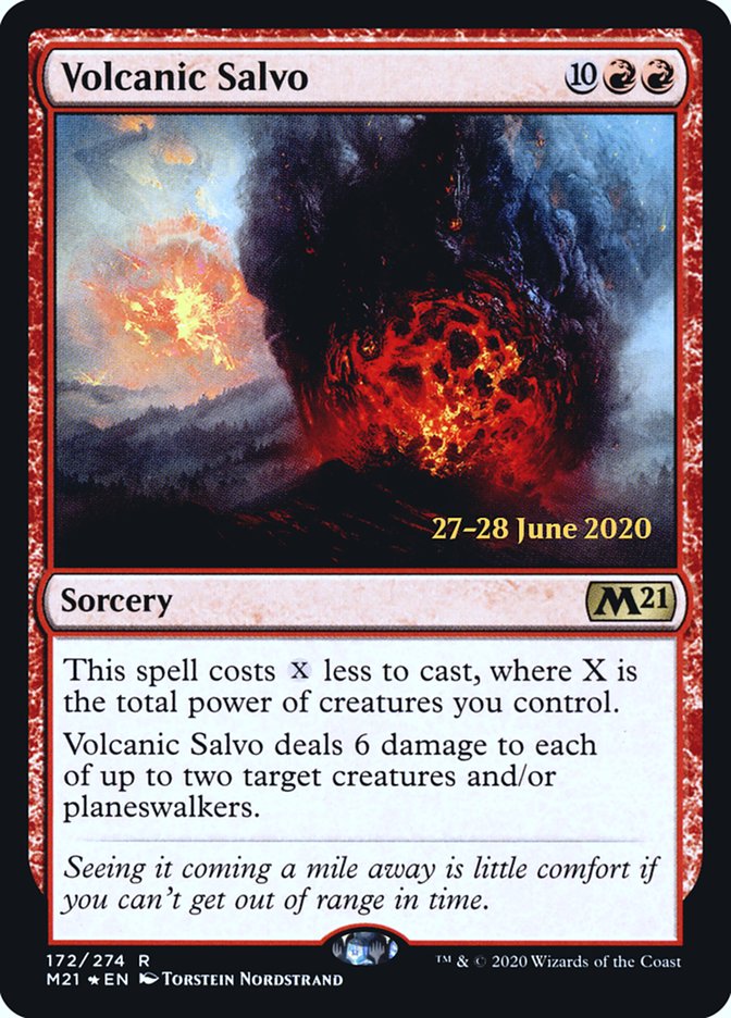 Volcanic Salvo [Core Set 2021 Prerelease Promos] | Shuffle n Cut Hobbies & Games