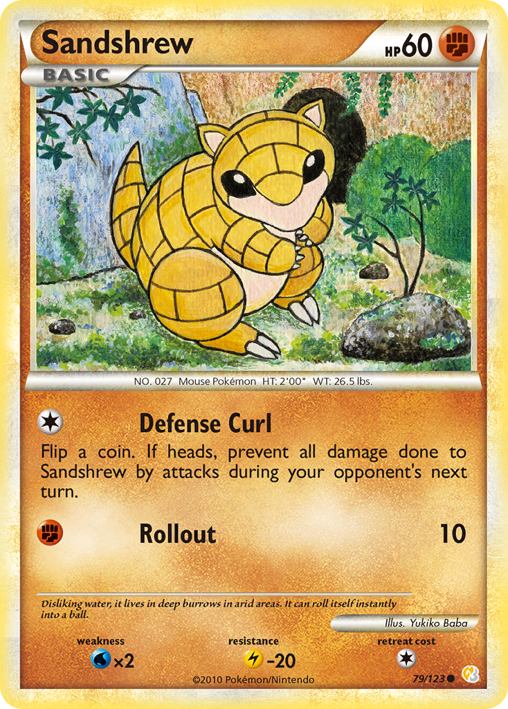 Sandshrew (79/123) [HeartGold & SoulSilver: Base Set] | Shuffle n Cut Hobbies & Games