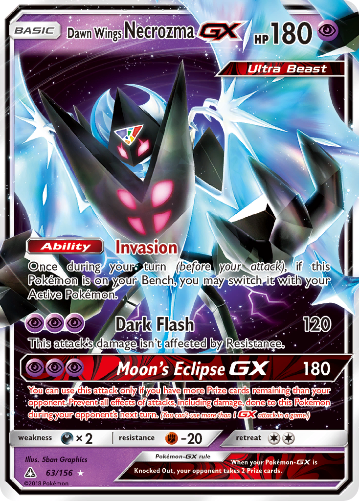 Dawn Wings Necrozma GX (63/156) [Sun & Moon: Ultra Prism] | Shuffle n Cut Hobbies & Games