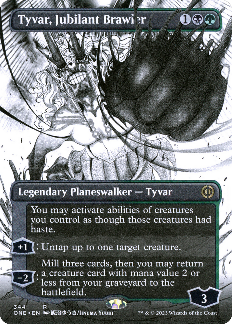 Tyvar, Jubilant Brawler (Borderless Manga) [Phyrexia: All Will Be One] | Shuffle n Cut Hobbies & Games