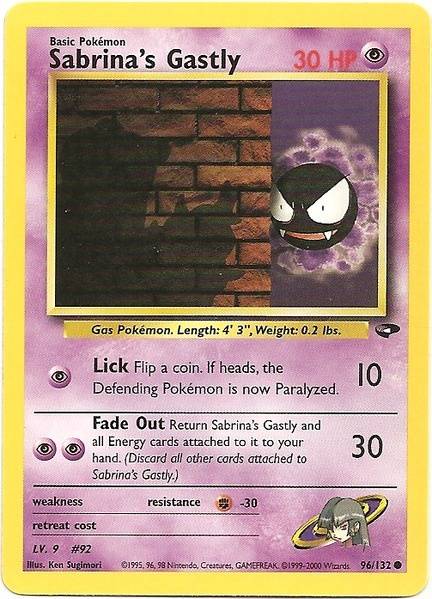 Sabrina's Gastly (96/132) [Gym Challenge Unlimited] | Shuffle n Cut Hobbies & Games