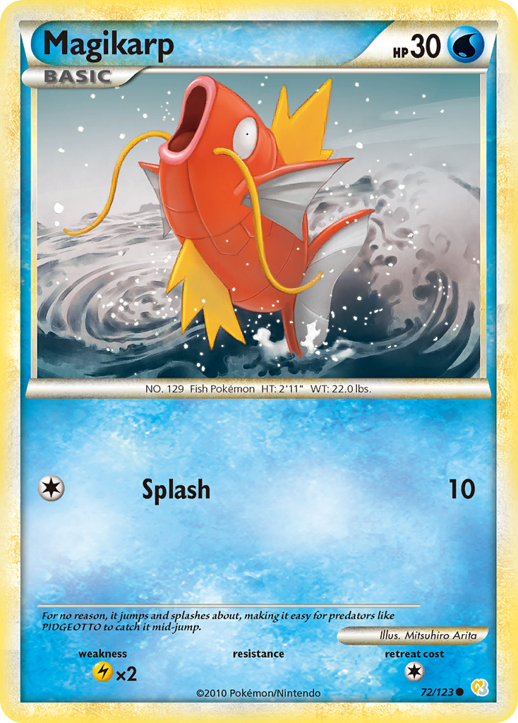 Magikarp (72/123) [HeartGold & SoulSilver: Base Set] | Shuffle n Cut Hobbies & Games