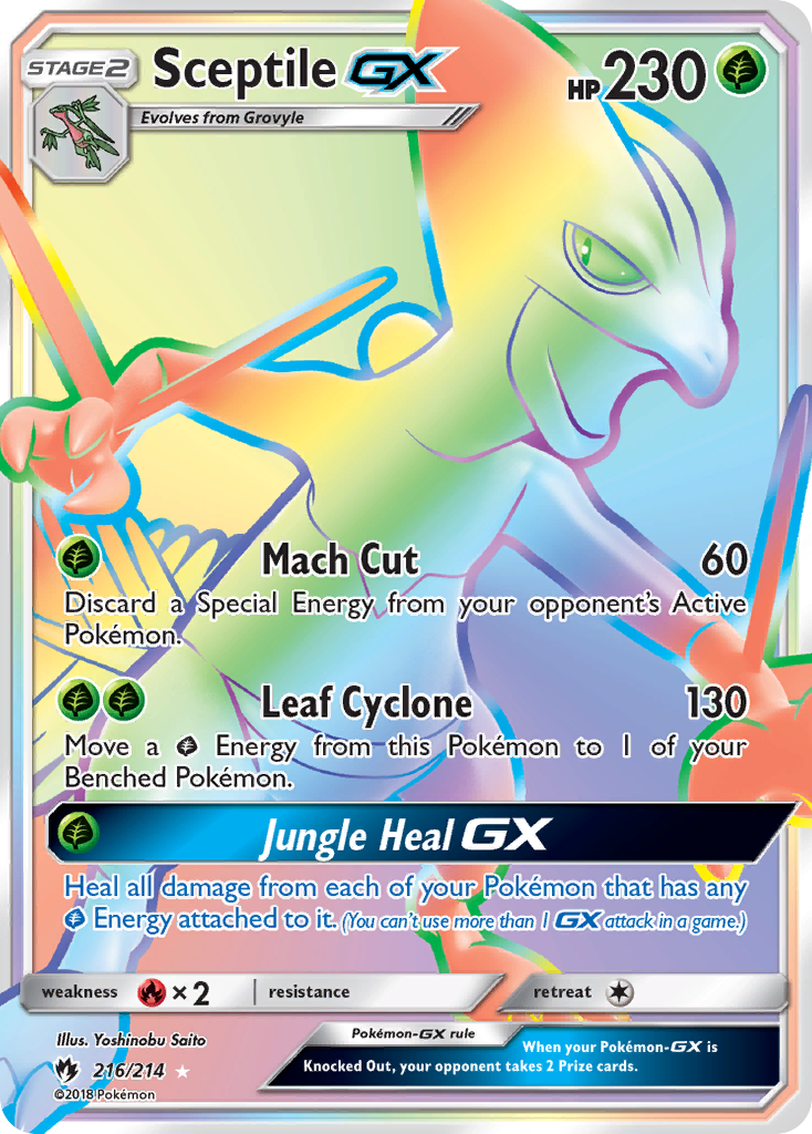 Sceptile GX (216/214) [Sun & Moon: Lost Thunder] | Shuffle n Cut Hobbies & Games