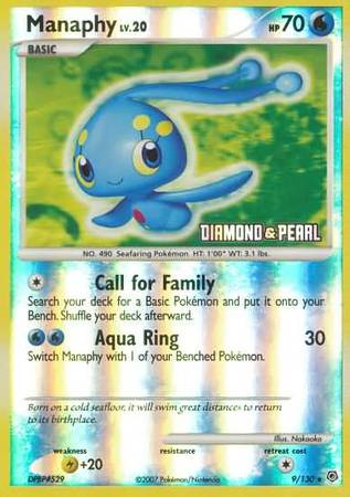 Manaphy (9/130) [Burger King Promos: 2008 Collection] | Shuffle n Cut Hobbies & Games