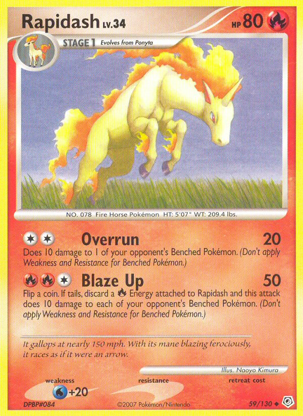 Rapidash (59/130) [Diamond & Pearl: Base Set] | Shuffle n Cut Hobbies & Games