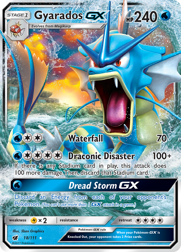 Gyarados GX (18/111) [Sun & Moon: Crimson Invasion] | Shuffle n Cut Hobbies & Games