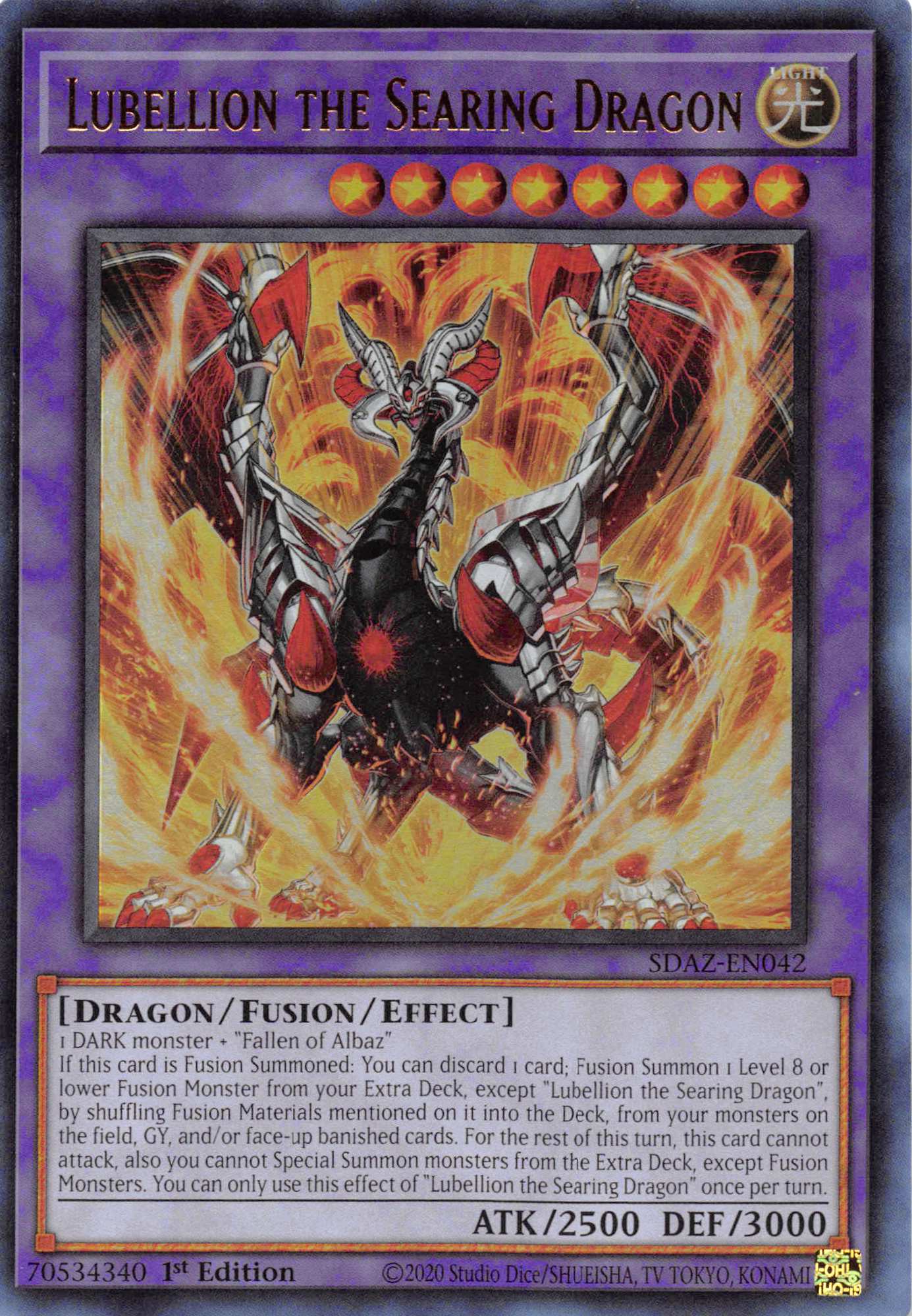 Lubellion the Searing Dragon [SDAZ-EN042] Ultra Rare | Shuffle n Cut Hobbies & Games