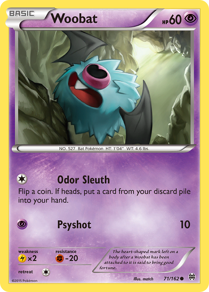 Woobat (71/162) [XY: BREAKthrough] | Shuffle n Cut Hobbies & Games