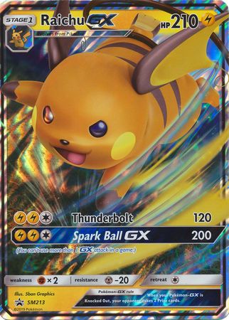 Raichu GX (SM213) (Jumbo Card) [Sun & Moon: Black Star Promos] | Shuffle n Cut Hobbies & Games