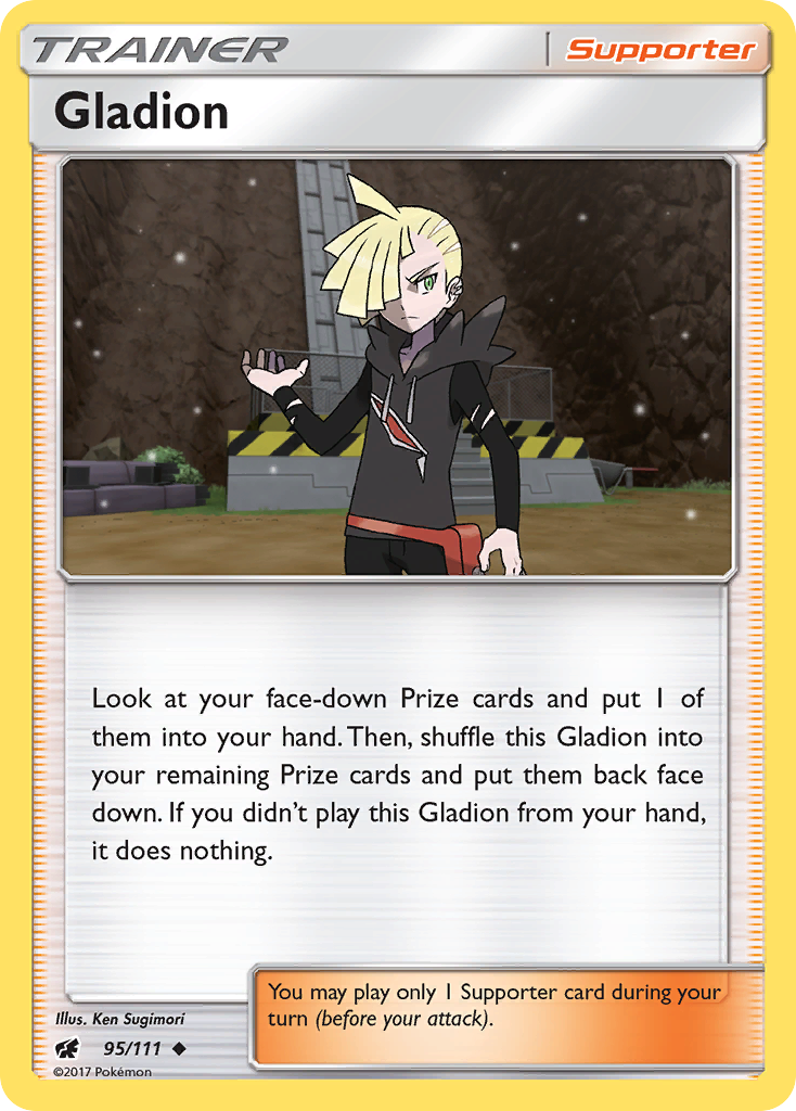 Gladion (95/111) [Sun & Moon: Crimson Invasion] | Shuffle n Cut Hobbies & Games