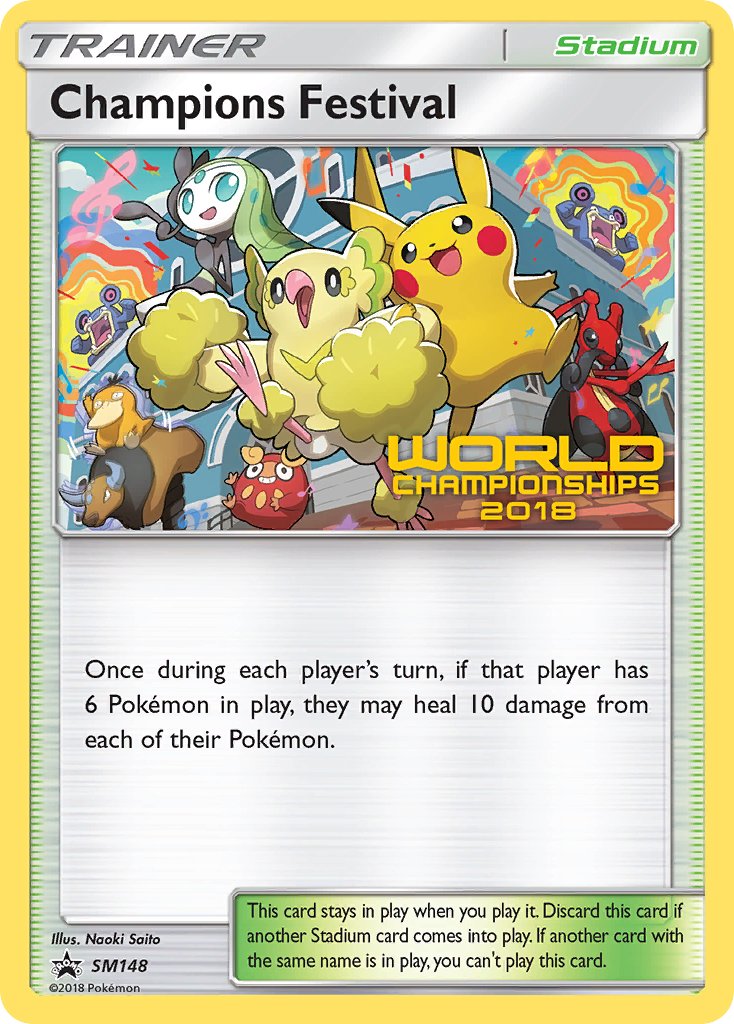 Champions Festival (SM148) (2018 Top Quarter Finalist) [Sun & Moon: Black Star Promos] | Shuffle n Cut Hobbies & Games