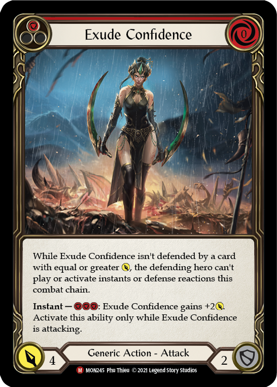 Exude Confidence (Rainbow Foil) [MON245-RF] 1st Edition Rainbow Foil | Shuffle n Cut Hobbies & Games