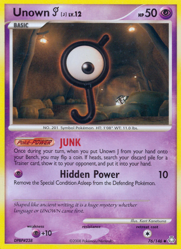 Unown J (76/146) [Diamond & Pearl: Legends Awakened] | Shuffle n Cut Hobbies & Games