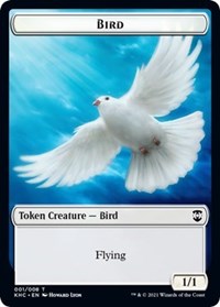 Bird // Spirit Double-Sided Token [Kaldheim Commander Tokens] | Shuffle n Cut Hobbies & Games