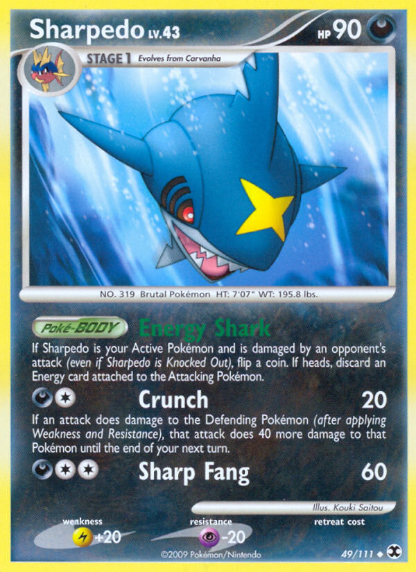 Sharpedo (49/111) [Platinum: Rising Rivals] | Shuffle n Cut Hobbies & Games